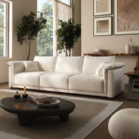 98.5'' Cloud Modular Sectional Sofa – 3 Seat Convertible Deep Seat Couch for Living Room