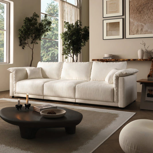 98.5'' Cloud Modular Sectional Sofa – 3 Seat Convertible Deep Seat Couch for Living Room